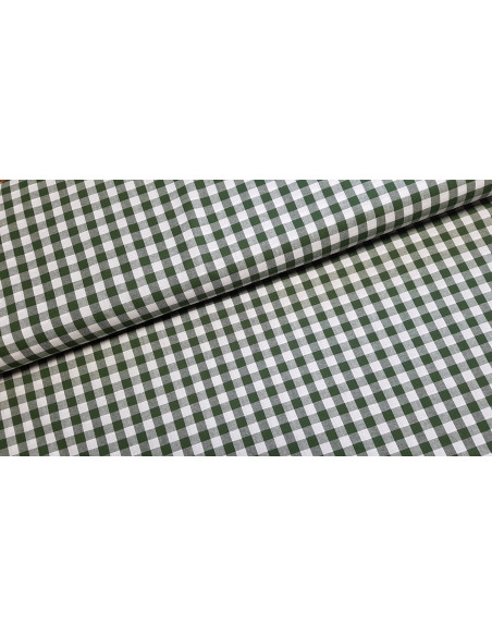 Vichy carreaux moyens, vert olive