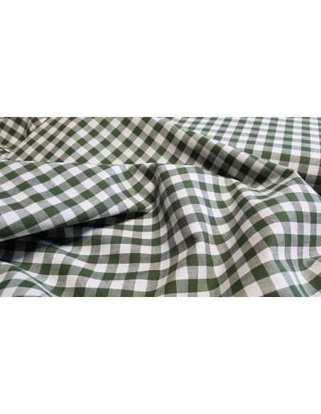 Vichy carreaux moyens, vert olive