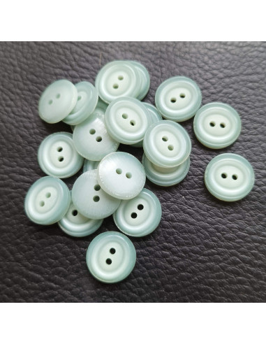 Bouton 2 trous, Ø 14 mm, vert