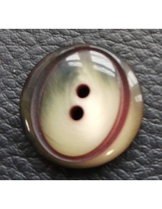 Bouton 2 trous, Ø 21 mm, marron