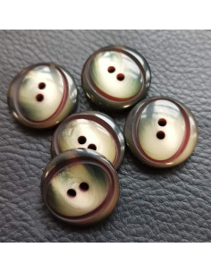 Bouton 2 trous, Ø 21 mm, marron 2