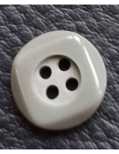 Bouton 4 trous, Ø 13 mm, gris