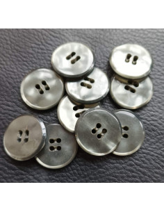 Bouton 4 trous, Ø 21mm, gris 2