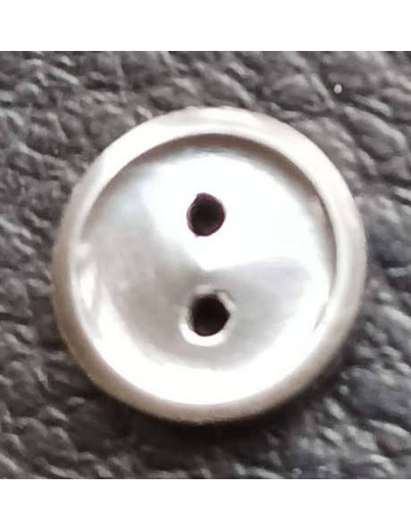 Bouton 2 trous, Ø 10 mm, gris