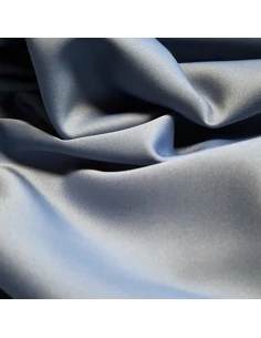 Tissu, Microfibre Micro Satin, Bleu Jeans, Laize 150 cm, 100% Polyester 2