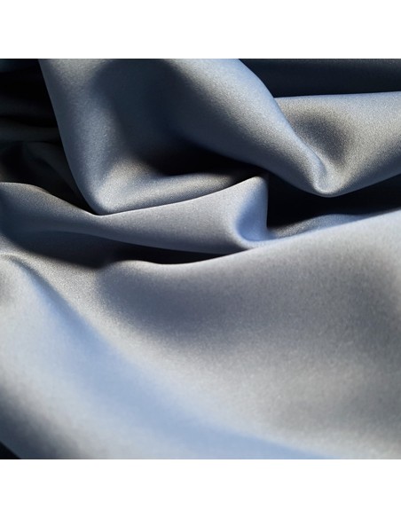 Tissu, Microfibre Micro Satin, Bleu Jeans, Laize 150 cm, 100% Polyester