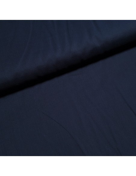 Tissu, Voile de Coton Uni, Bleu Marine, Laize 140 cm, 100% Coton 98g/m²