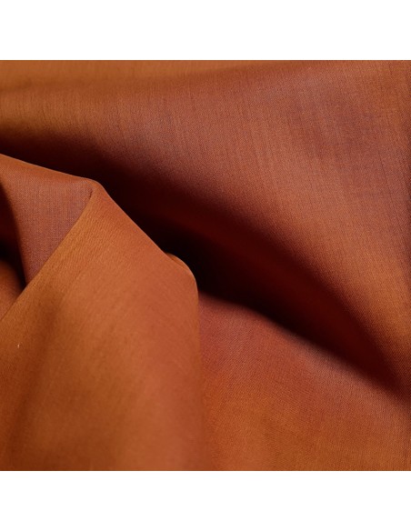 Tissu, Voile de Coton Uni, Terracotta, Laize 140 cm, 100% Coton 98g/m²
