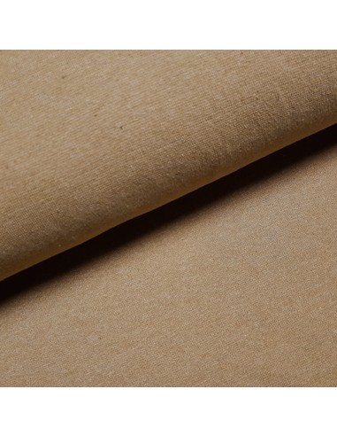 Tissu, Bord-côte tubulaire, Chamois, Laize 80 cm, Coton recyclé