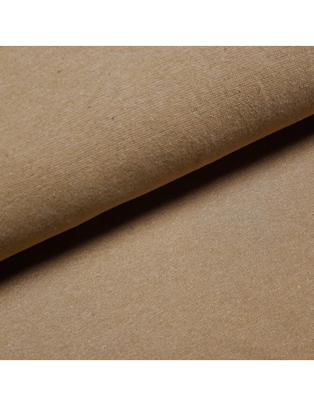Tissu, Bord-côte tubulaire, Chamois, Laize 80 cm, Coton recyclé