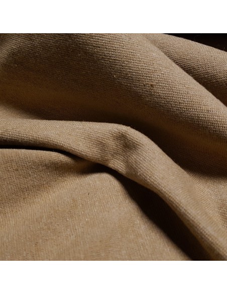 Tissu, Bord-côte tubulaire, Chamois, Laize 80 cm, Coton recyclé