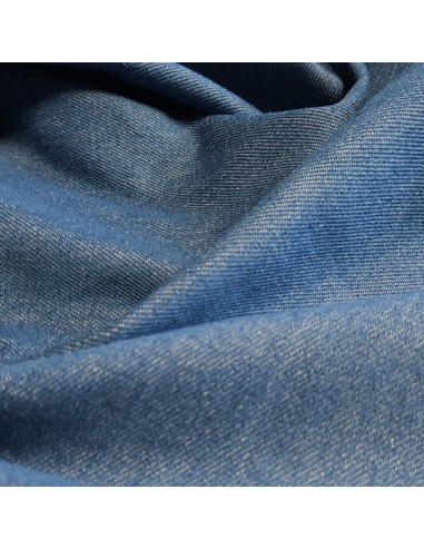 Tissu, Denim Souple, Bleu Moyen, Laize 145 cm, 100% Coton 279g/m²