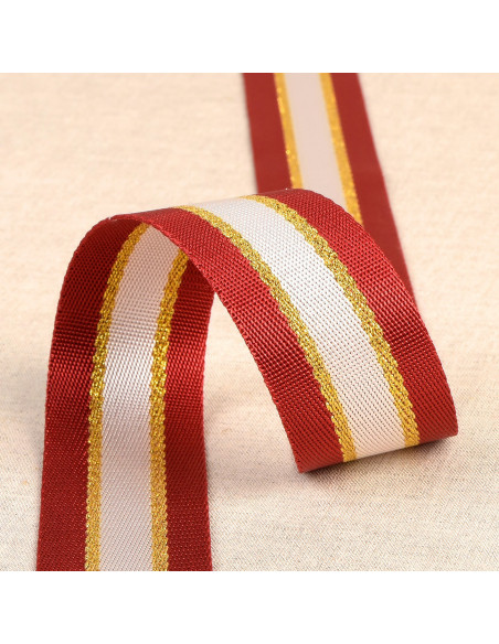 Sangle bandoulière métal, 40mm, rouge