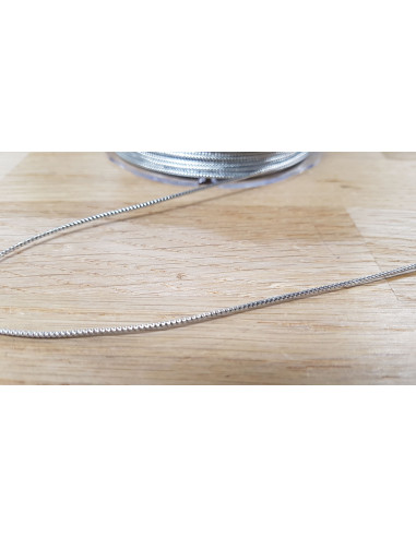 Cordon lurex, Ø1mm, argent