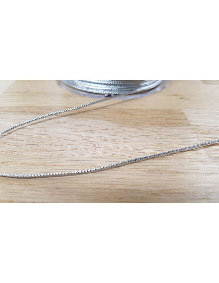 Cordon lurex, Ø1mm, argent
