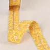 Biais tout textile, 27mm, alvéoles jaunes