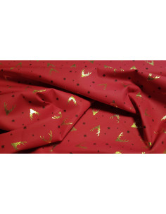 Popeline de coton, élans de noël 2