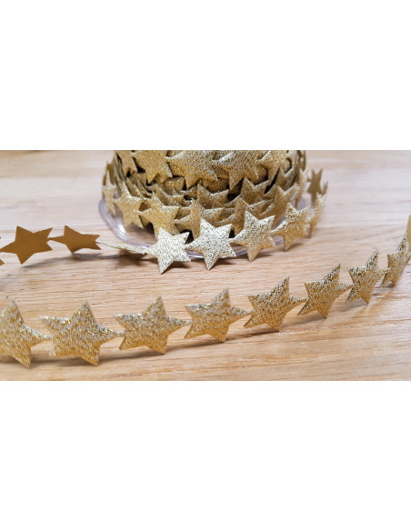 Guirlande étoiles autocollantes, 20mm, or