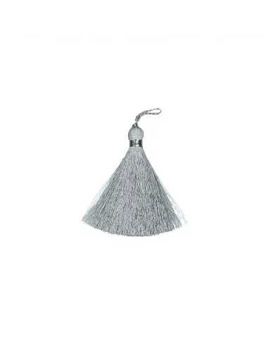 Pompon lurex, 6cm, argent