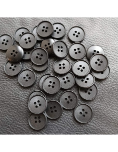 Bouton 4 trous, Ø 17 mm, noir 2