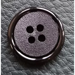 Bouton 4 trous, Ø 16 mm, noir