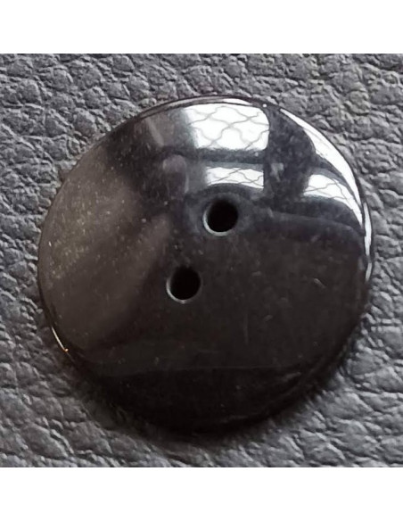 Bouton 2 trous, Ø 21 mm, noir