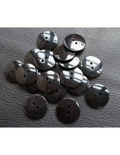 Bouton 2 trous, Ø 21 mm, noir 2
