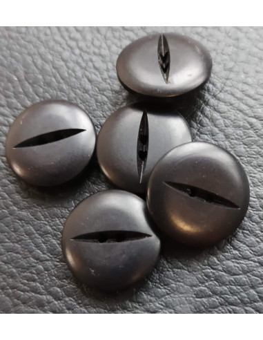 Bouton 2 trous, Ø 17 mm, noir