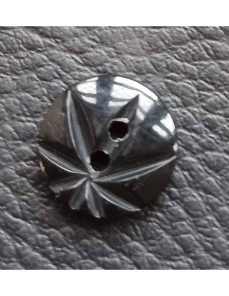 Bouton 2 trous, Ø 13 mm, noir