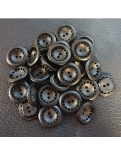 Bouton 2 trous, Ø 16 mm, noir 2