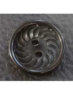 Bouton 2 trous, Ø 16 mm, noir