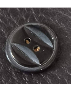 Bouton 2 trous, Ø 12 mm, noir