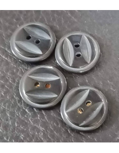 Bouton 2 trous, Ø 12 mm, noir 2