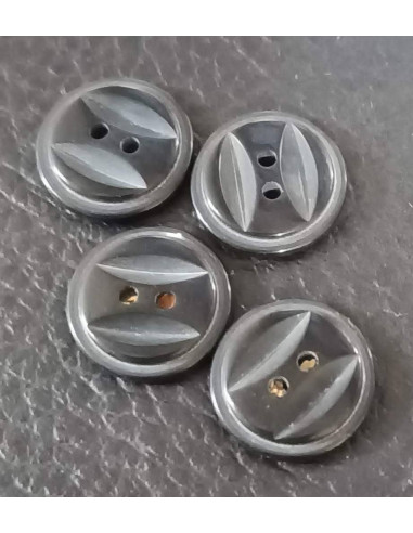 Bouton 2 trous, Ø 12 mm, noir