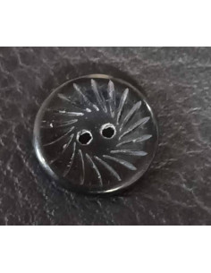 Bouton 2 trous, Ø 13 mm, noir