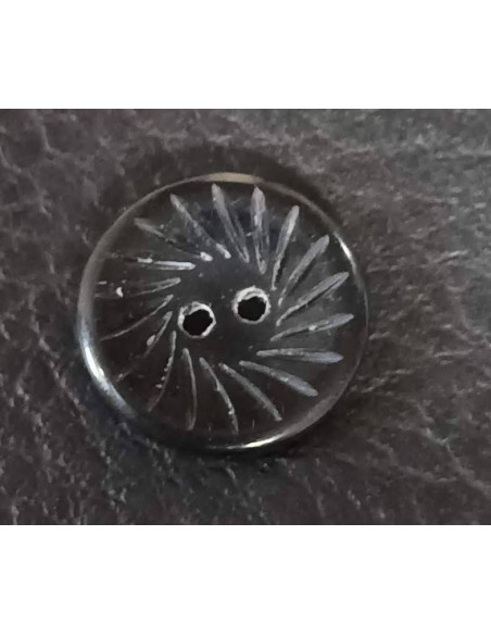 Bouton 2 trous, Ø 13 mm, noir