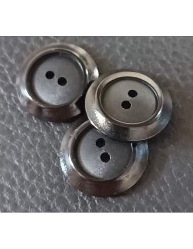 Bouton 2 trous, Ø 27 mm, noir