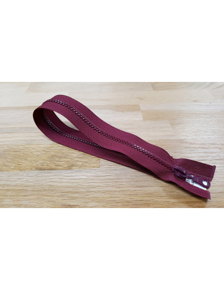Fermeture Eclair Z54, Moulée, bordeaux, 60cm
