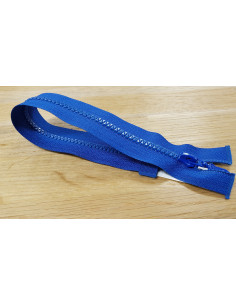 Fermeture Eclair Z54, Moulée, bleu France, 75cm