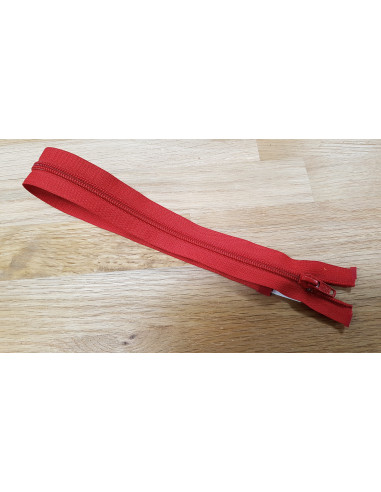 Fermeture Eclair Z52, Nylon, rouge sang, 50cm