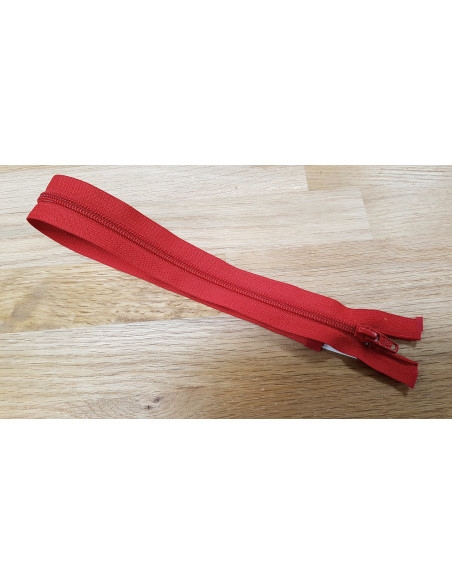 Fermeture Eclair Z52, Nylon, rouge sang, 75cm