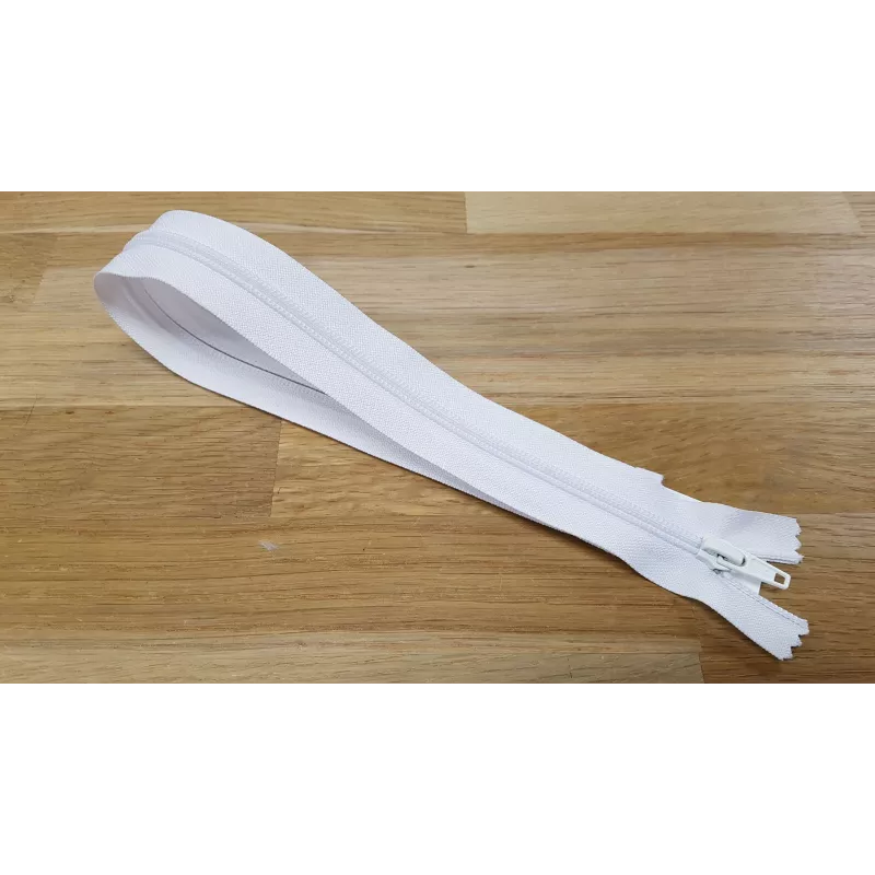 Fermeture Eclair Z52, Nylon, blanc, 60cm