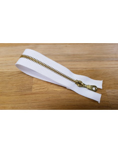 Fermeture Eclair Z19, Métal, blanc, 80cm