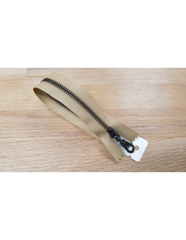 Fermeture Eclair Z19, Métal, beige moyen, 25cm