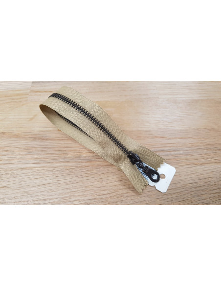 Fermeture Eclair Z19, Métal, beige moyen, 60cm