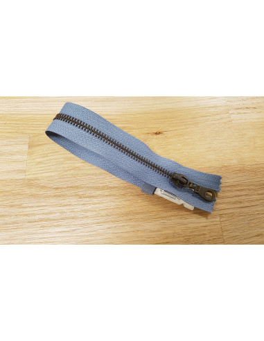 Fermeture Eclair Z19, Métal, gris fonce, 30cm