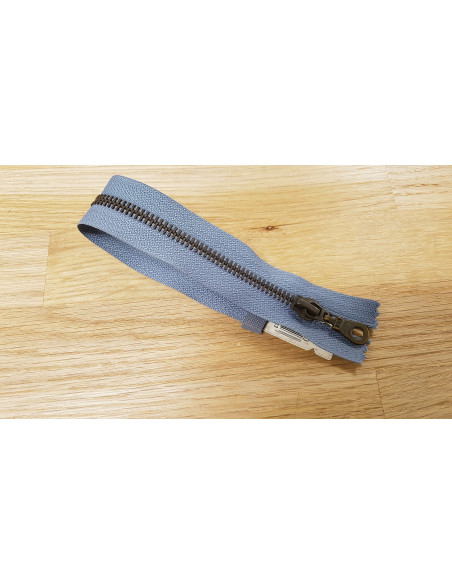 Fermeture Eclair Z19, Métal, gris fonce, 70cm