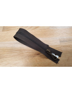 Fermeture Eclair Z19, Métal, marron foncé, 40cm