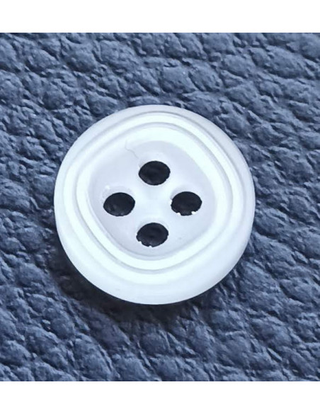 Bouton 4 trous, Ø 11 mm, gris