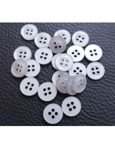 Bouton 4 trous, Ø 11 mm, gris 2